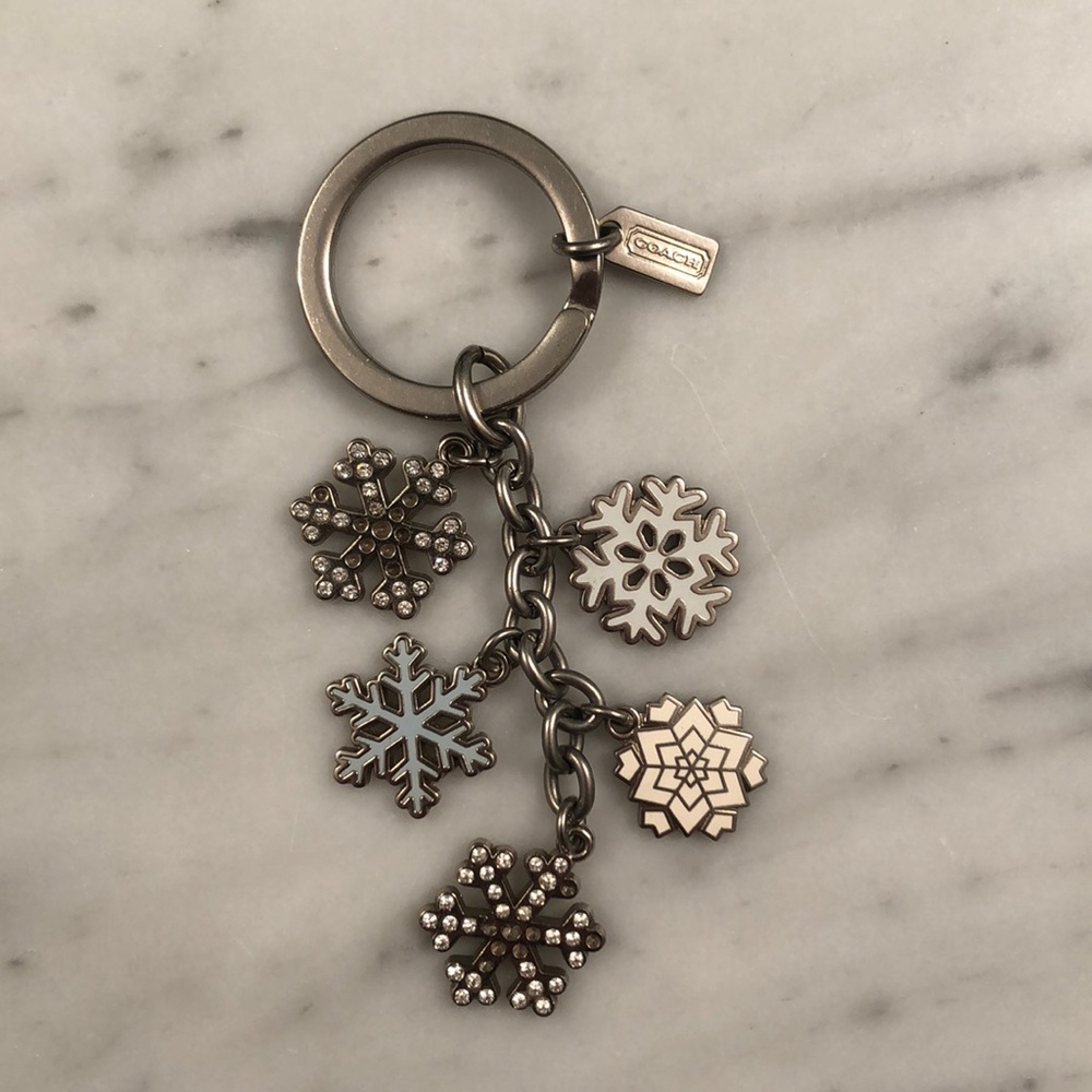 Coach snowflake keychain